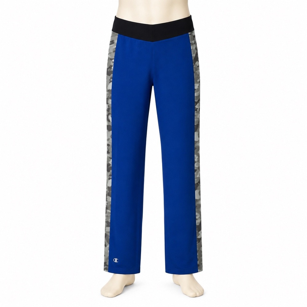 Champion Women's Straight‎ Leg Pants Blue Gray Camo Athletic Pants Size Small